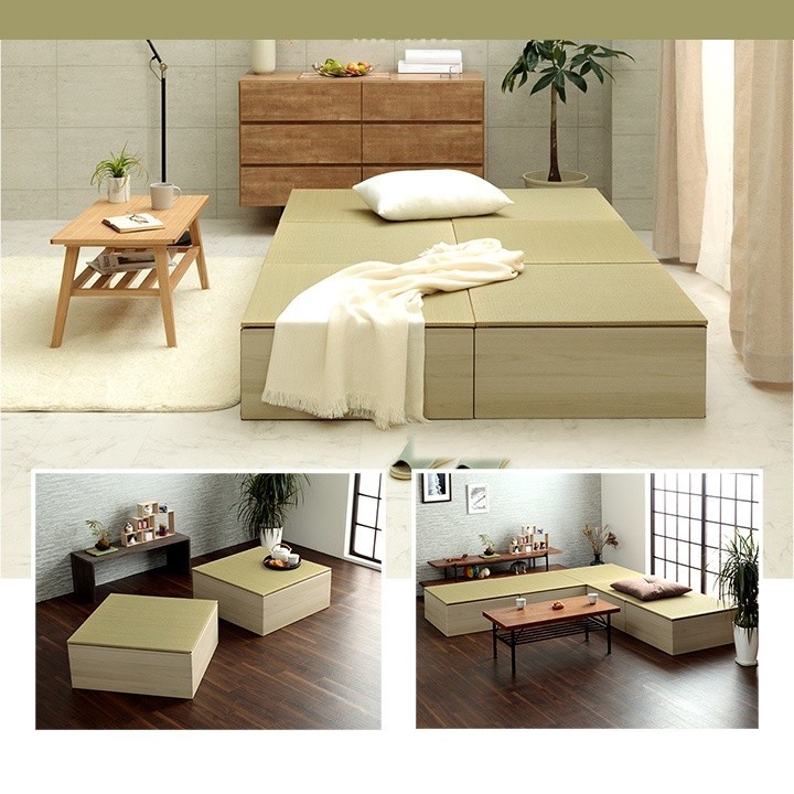 Cardboard raised platform for tatami mats