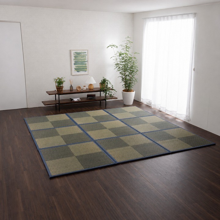 Japanese Igusa Tatami Mat Neil 82 x 82 cm 1 piece Blue room image