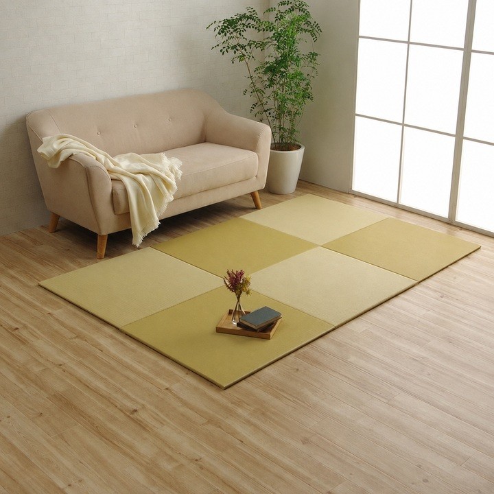 PP Tatami Mat Trim 70 x 70 cm Beige 1 mat room view