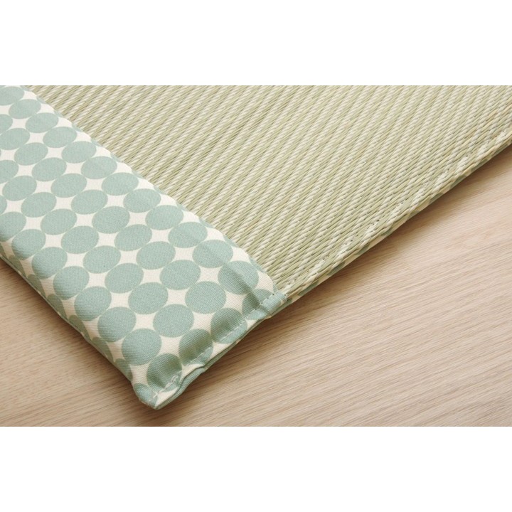 Japanese Igusa and PP Car Seat Cushion Marble in Green - back side detail