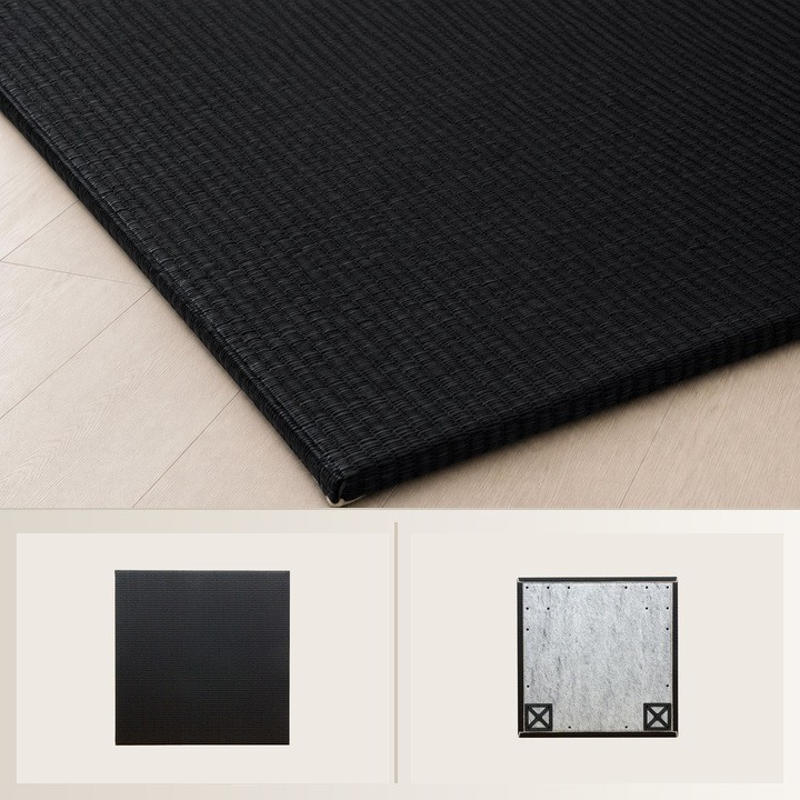 Japanese Igusa Tatami Mat Prado 70 x 70 cm 1 mat Black room image
