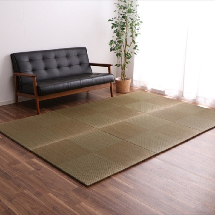 Japanese igusa tatami mat Simple Noa 82 x 82 cm Brown 1 mat room image