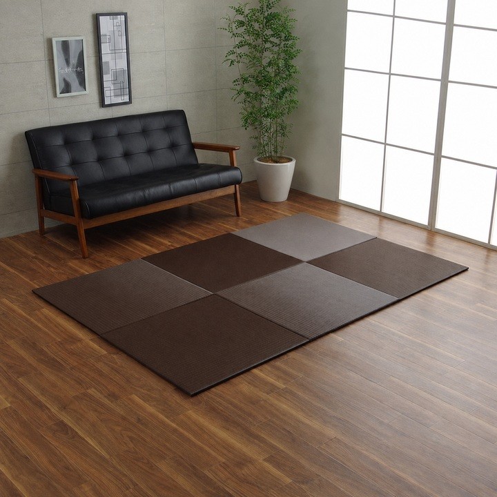 PP Tatami Mat Trim 70 x 70 cm Brown 1 mat room view