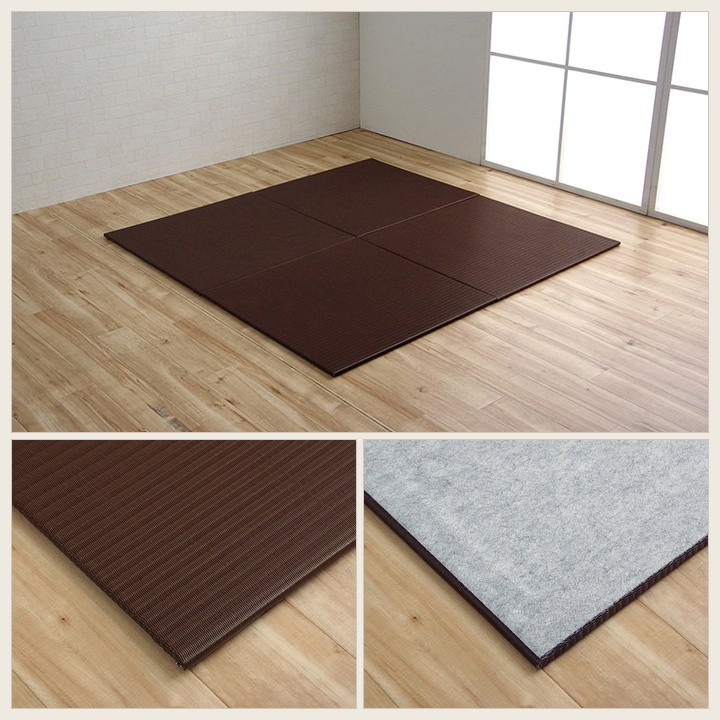 PP Tatami Mat Trim 70 x 70 cm Brown 1 mat detail views