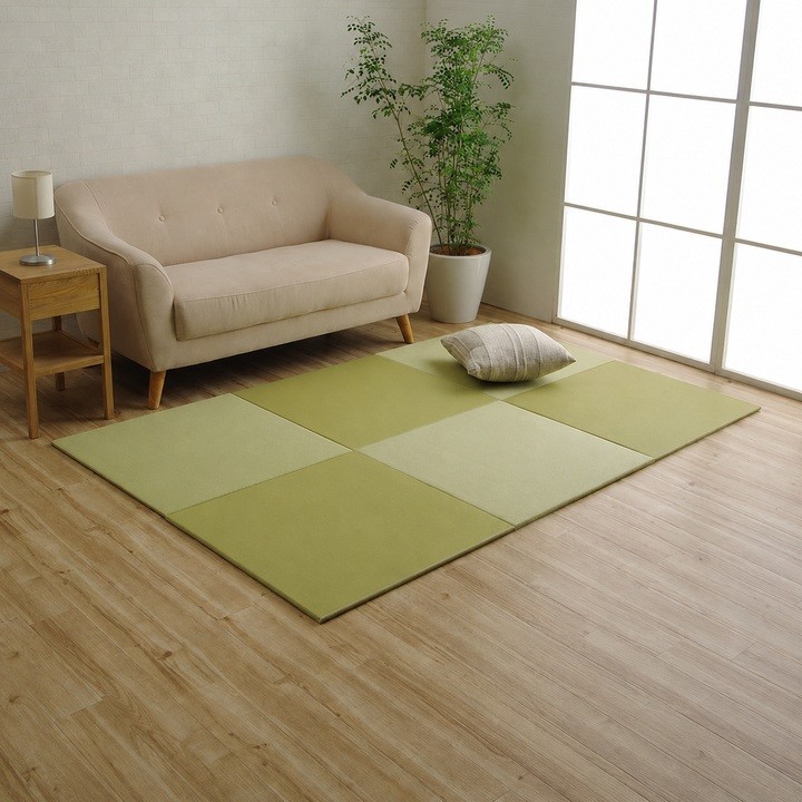 PP Tatami Mat Trim 70 x 70 cm Green 1 mat room view