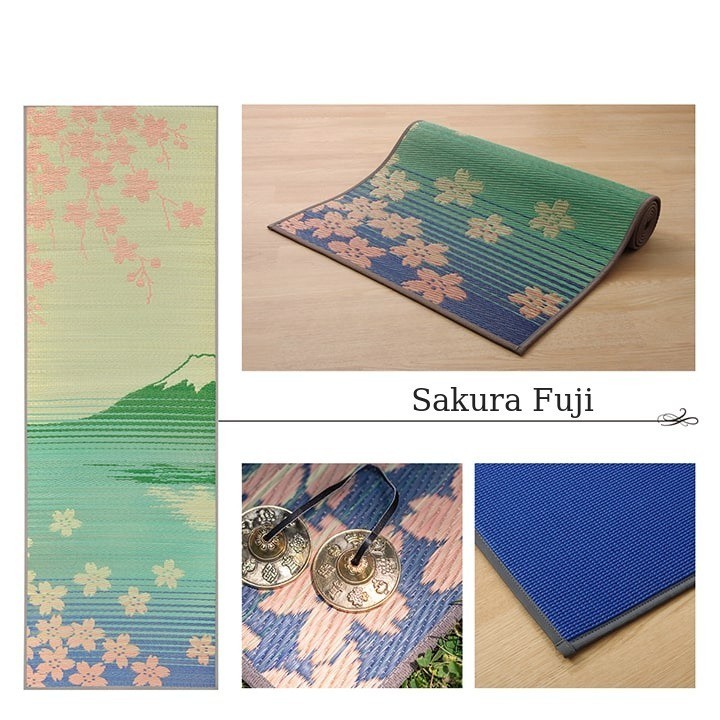 Sakura Fuji igusa yoga mat design