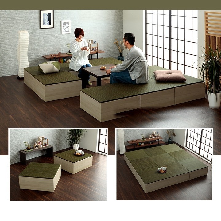 Cardboard raised platform for tatami mats