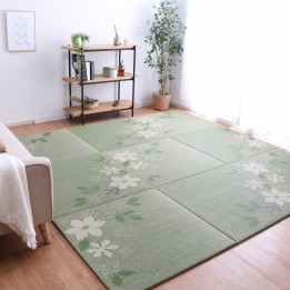 Japanese Igusa Tatami Floor Mat Design Leaf for Zen Floor Living