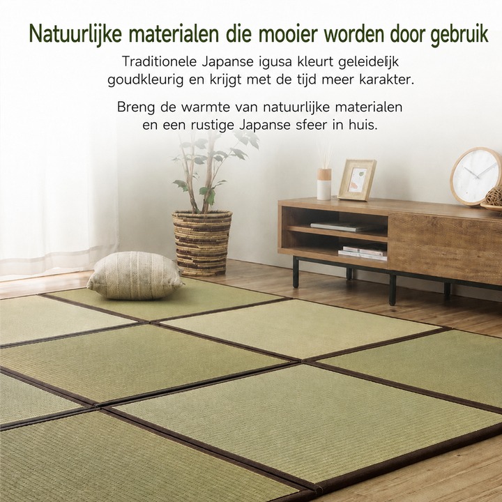 Japanse igusa tatami vloermat Agura - Natuurlijk materiaal dat mooier wordt door gebruik Japanse igusa tatami vloermat Agura - Natuurlijk materiaal dat mooier wordt door gebruik