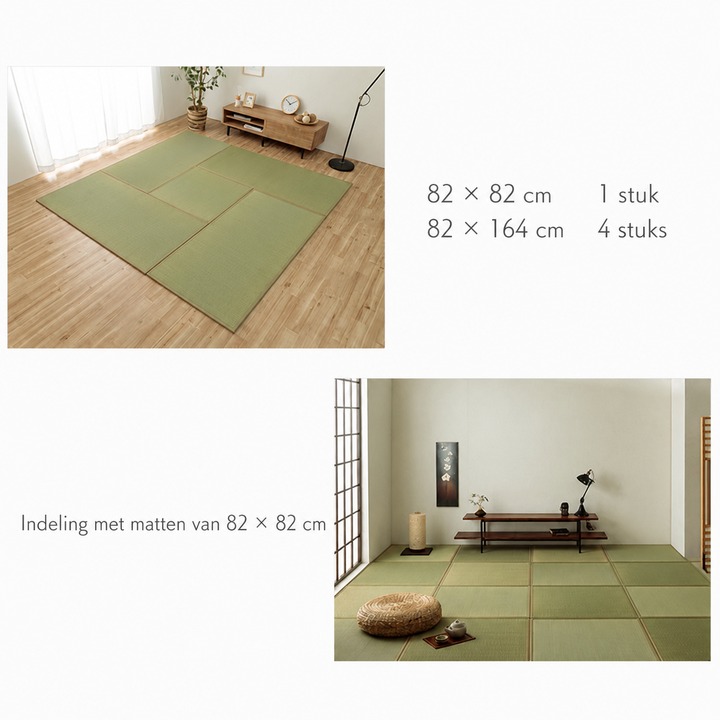 Japanse igusa tatami vloermat Agura - Formaten die passen bij je kamerindeling Japanse igusa tatami vloermat Agura - Formaten die passen bij je kamerindeling
