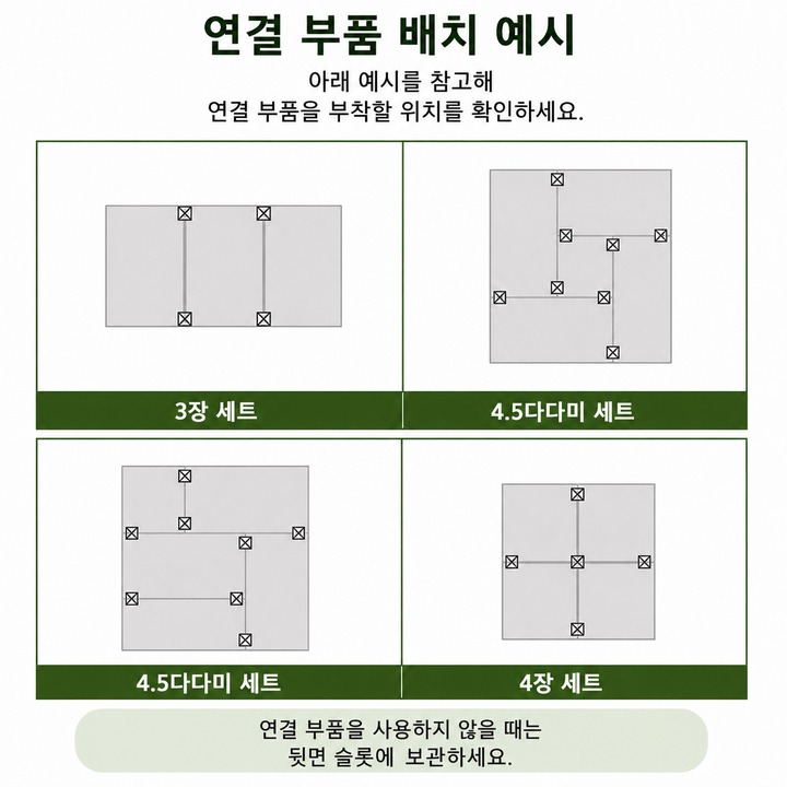일본 이구사 다다미 바닥 매트 Agura - 조인트 부착 참고 예 일본 이구사 다다미 바닥 매트 Agura - 조인트 부착 참고 예