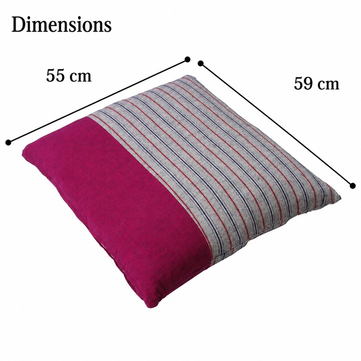 Coussin de sol zabuton japonais Kurume Ori Chikugo - Format 55 x 59 cm Coussin de sol zabuton japonais Kurume Ori Chikugo - Format 55 x 59 cm