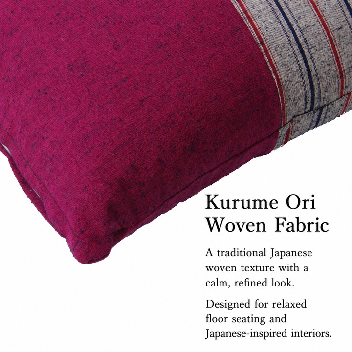 Japanese Kurume Ori Zabuton Floor Cushion Chikugo - Kurume Ori woven fabric Japanese Kurume Ori Zabuton Floor Cushion Chikugo - Kurume Ori woven fabric