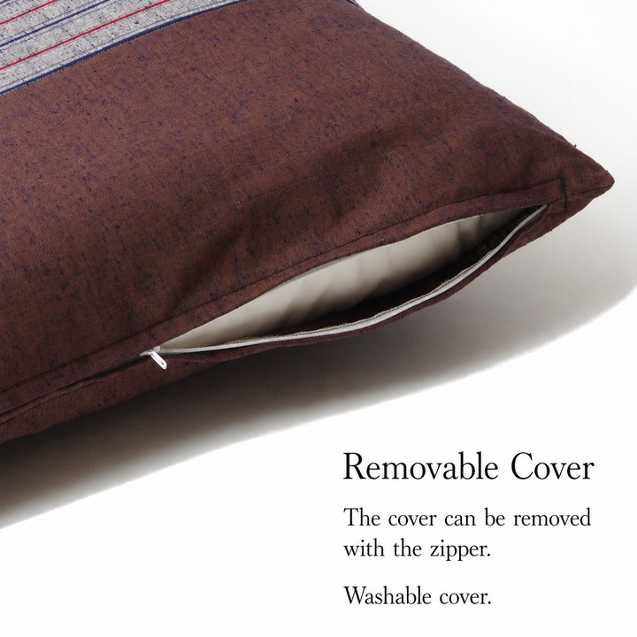 Japanese Kurume Ori Zabuton Floor Cushion Chikugo - Removable zipper cover Japanese Kurume Ori Zabuton Floor Cushion Chikugo - Removable zipper cover