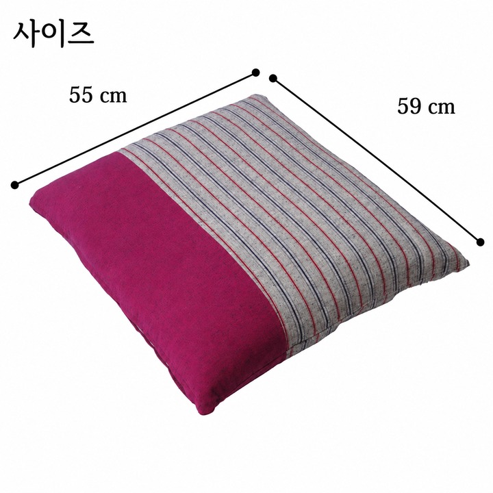 일본 구루메 오리 자부톤 바닥 쿠션 Chikugo - 55 x 59 cm 크기 일본 구루메 오리 자부톤 바닥 쿠션 Chikugo - 55 x 59 cm 크기