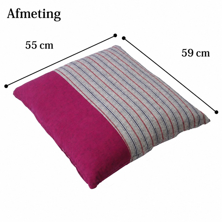 Japanse Kurume Ori zabuton vloerkussen Chikugo - Formaat 55 x 59 cm Japanse Kurume Ori zabuton vloerkussen Chikugo - Formaat 55 x 59 cm