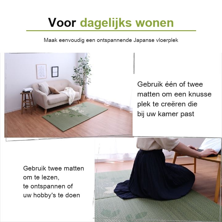 Design Leaf tatamimat voor dagelijks wonen op de vloer Design Leaf tatamimat voor dagelijks wonen op de vloer