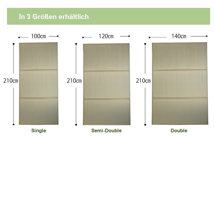Igusa-Matratze einfach faltbar und verstaubar Igusa-Matratze einfach faltbar und verstaubar