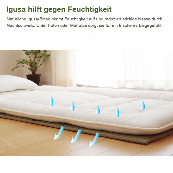 Igusa-Matratze mit natürlicher Binsenstruktur Igusa-Matratze mit natürlicher Binsenstruktur