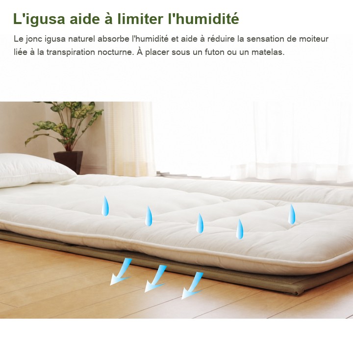 Matelas igusa texture naturelle de jonc Matelas igusa texture naturelle de jonc