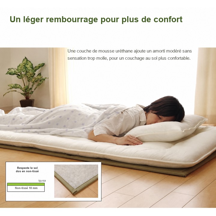 Matelas igusa confort et dos non-tissé Matelas igusa confort et dos non-tissé