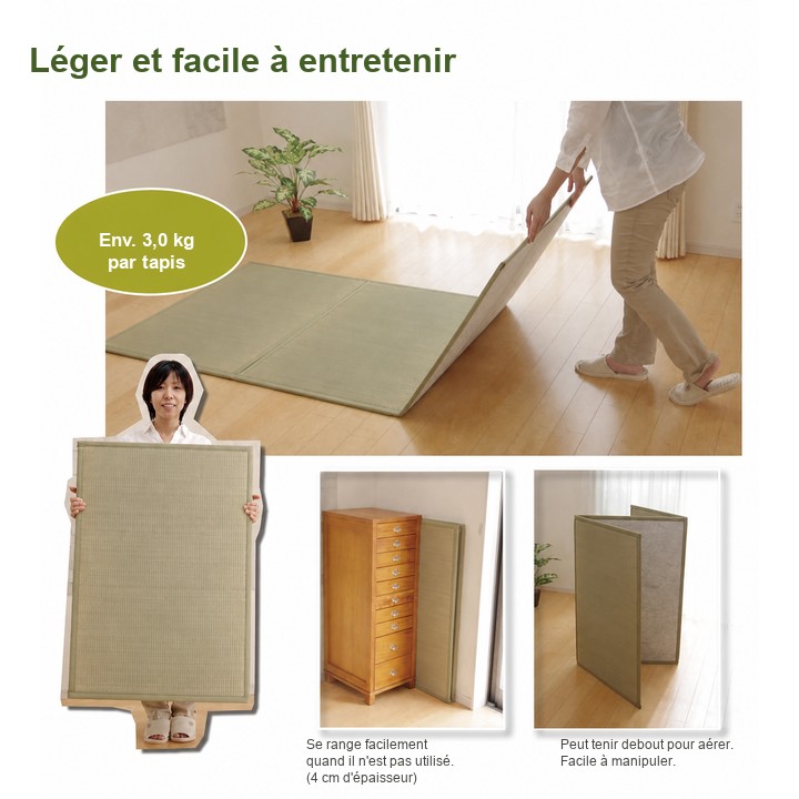 Matelas igusa léger pliable en trois Matelas igusa léger pliable en trois