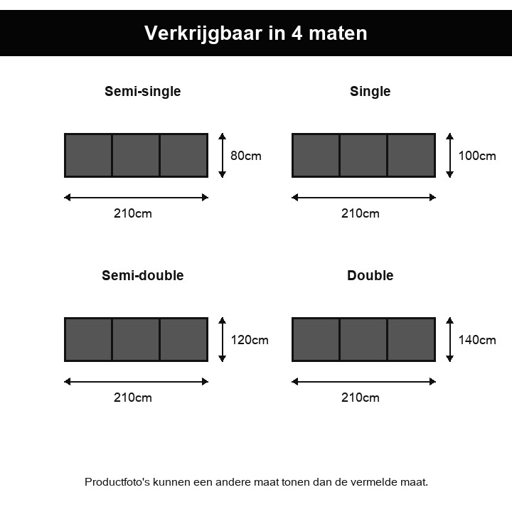 Flare verkrijgbaar in vier maten Flare verkrijgbaar in vier maten