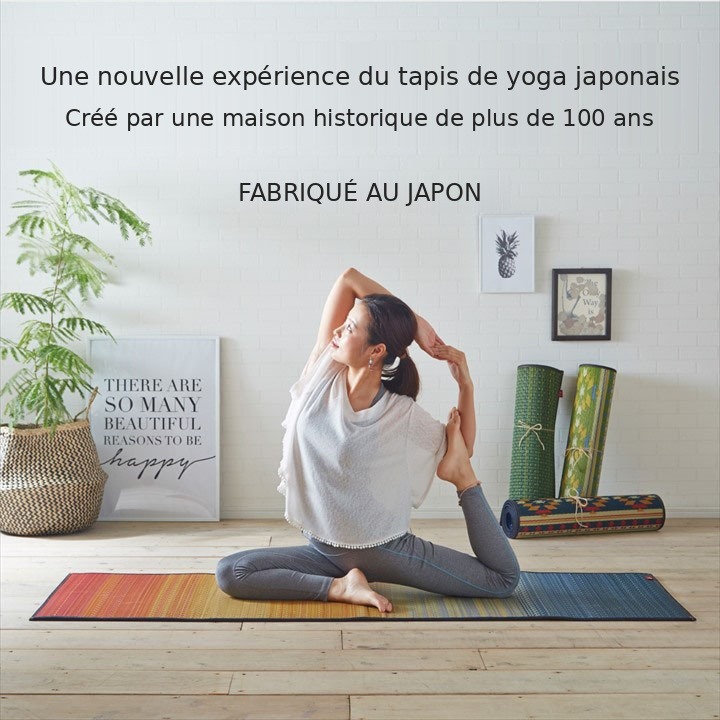 Tapis de yoga Joy en igusa fabriqué au Japon Tapis de yoga Joy en igusa fabriqué au Japon