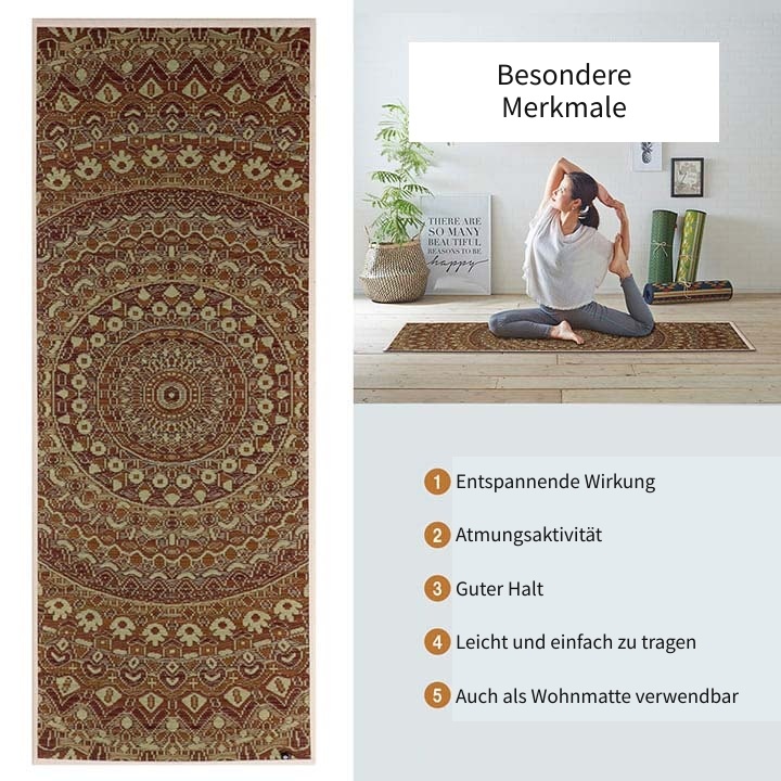 Besondere Merkmale der Mandala Yogamatte
