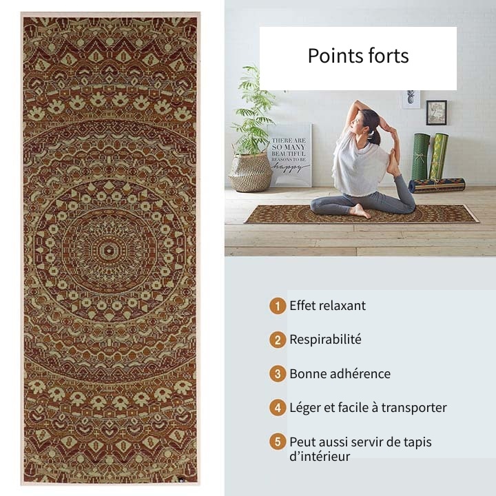 Points forts du tapis de yoga Mandala