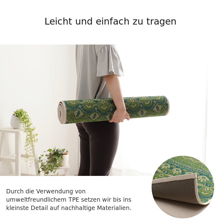 Leicht zu tragende Yogamatte