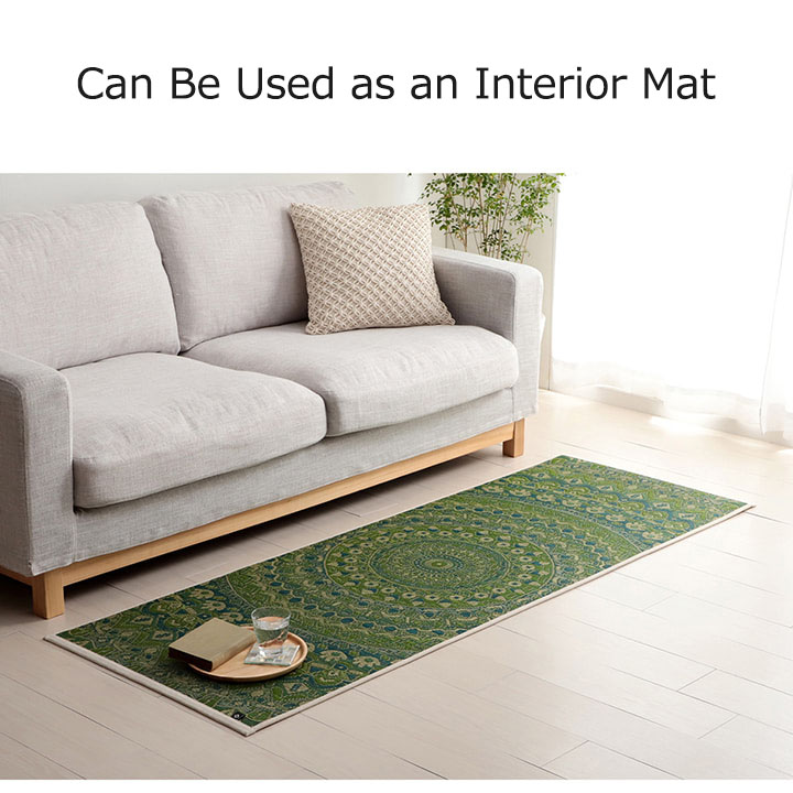 Yoga mat used as an interior mat