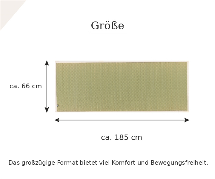 Maße der Plain Igusa-Yogamatte