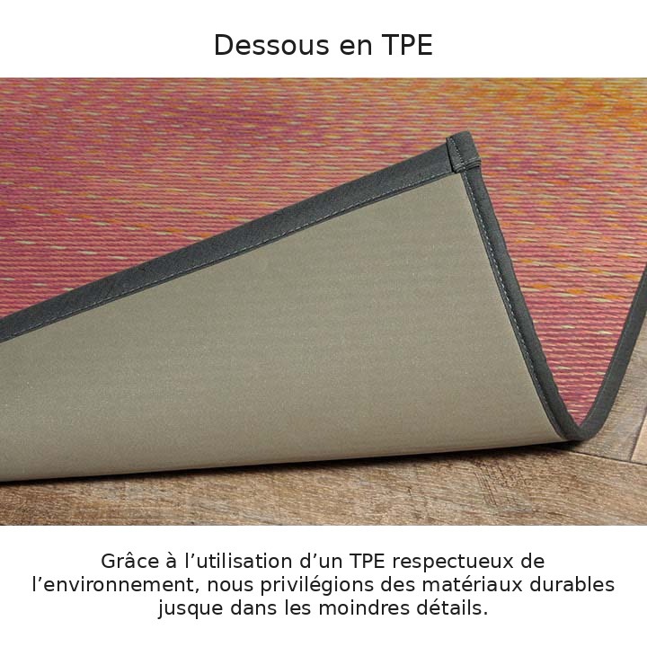 Dessous en TPE du tapis de yoga Skysea en igusa Dessous en TPE du tapis de yoga Skysea en igusa