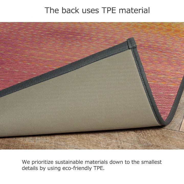 TPE backing of the Skysea igusa yoga mat TPE backing of the Skysea igusa yoga mat