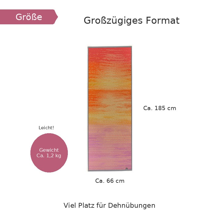 Maße der Skysea Igusa-Yogamatte