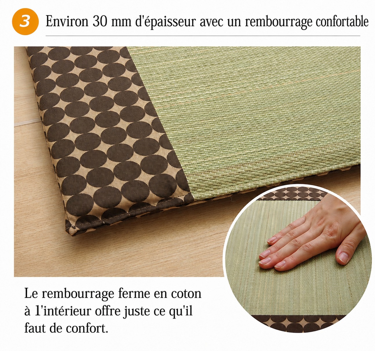 Marble - Epaisseur et rembourrage confortables Marble - Epaisseur et rembourrage confortables
