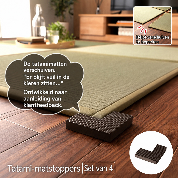 Tatami-matstoppers Set van 4 - Productdetails Tatami-matstoppers Set van 4 - Productdetails