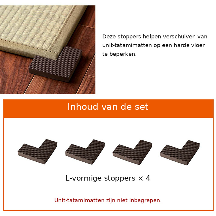 Tatami-matstoppers Set van 4 - Productdetails Tatami-matstoppers Set van 4 - Productdetails