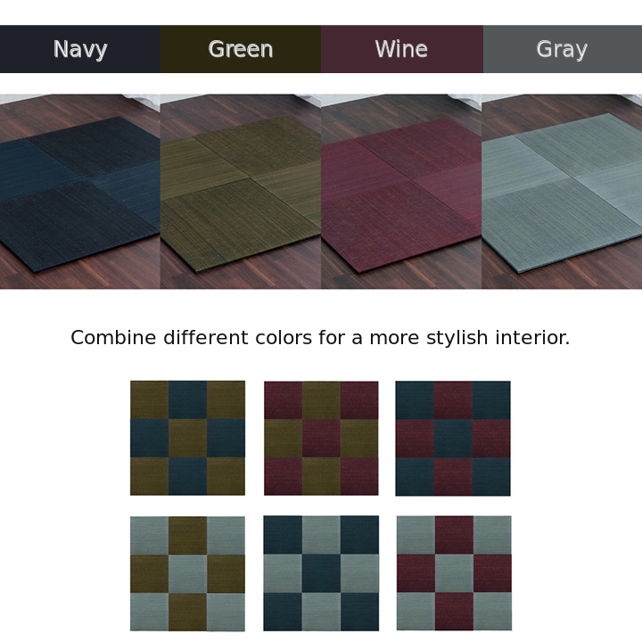 Bijou tatami mat colors and combination examples