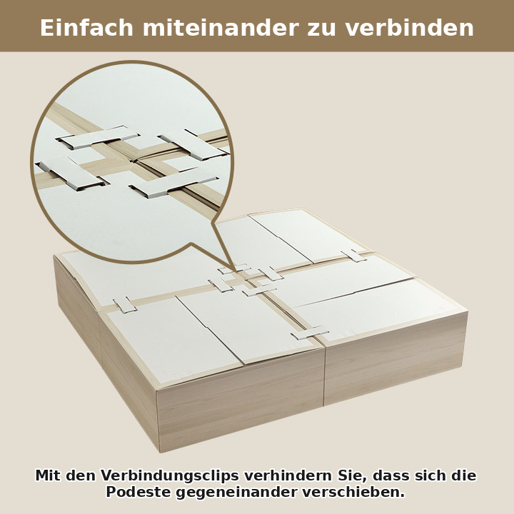 Kombination aus Tatami-Matte und Plattform