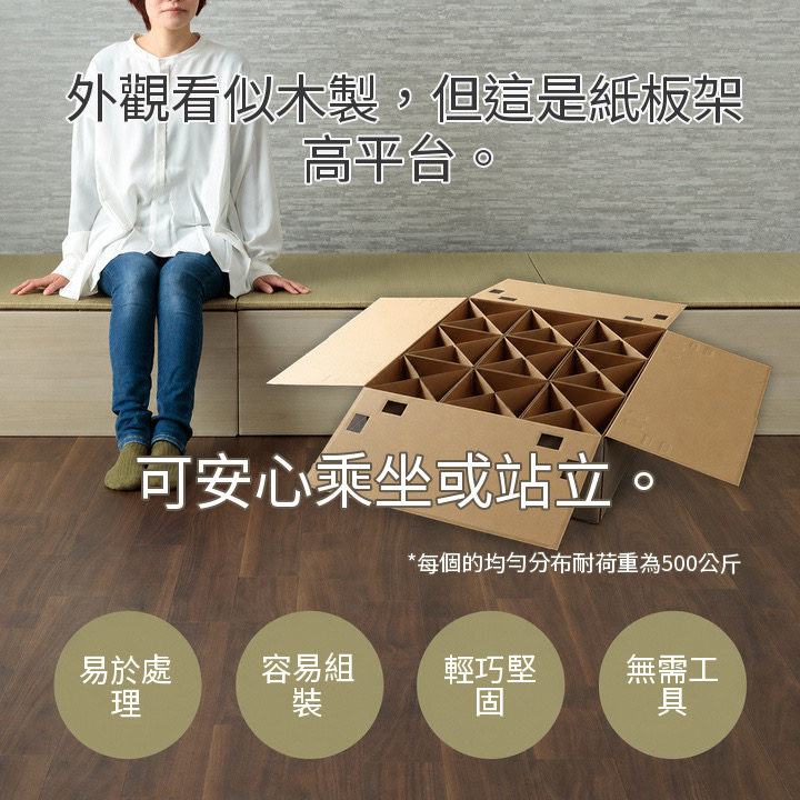 紙板高架平台的組裝方法