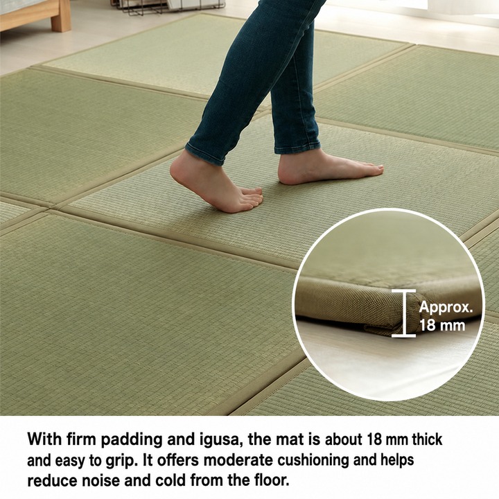 Anti-mite tatami mat approx 18 mm thickness and cushioning Anti-mite tatami mat approx 18 mm thickness and cushioning