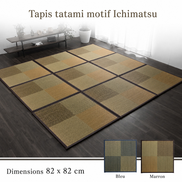Neil tapis tatami Ichimatsu dimensions et couleurs