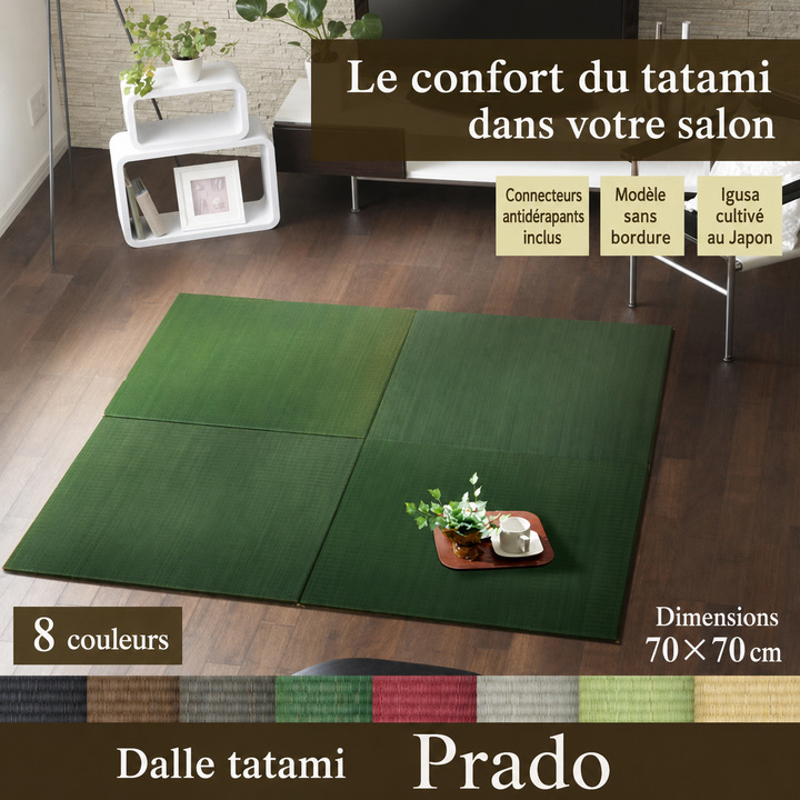 Prado tapis tatami modulaire japonais en igusa Prado tapis tatami modulaire japonais en igusa