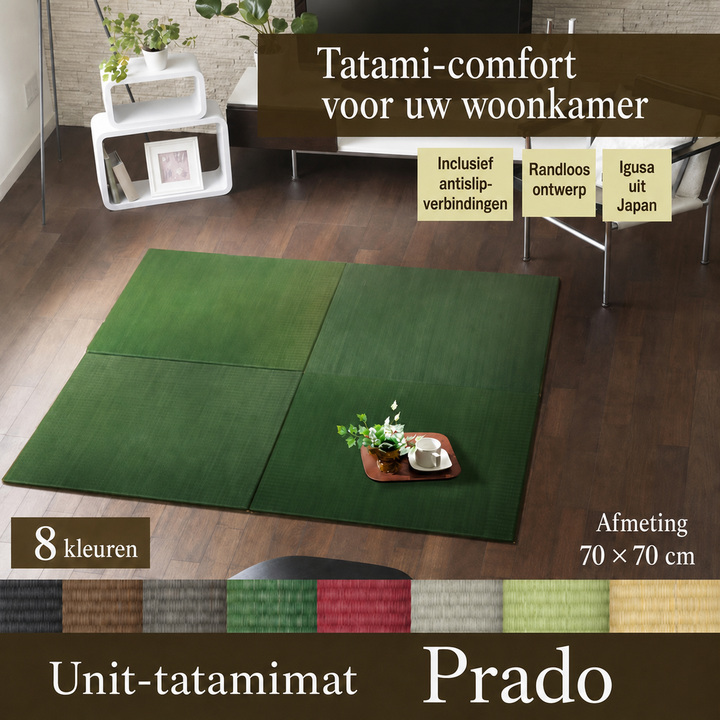 Prado Japanse igusa unit-tatamimat overzicht Prado Japanse igusa unit-tatamimat overzicht