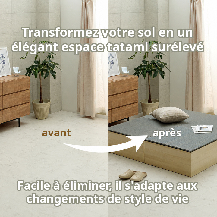 Socle surélevé en carton pour tatamis