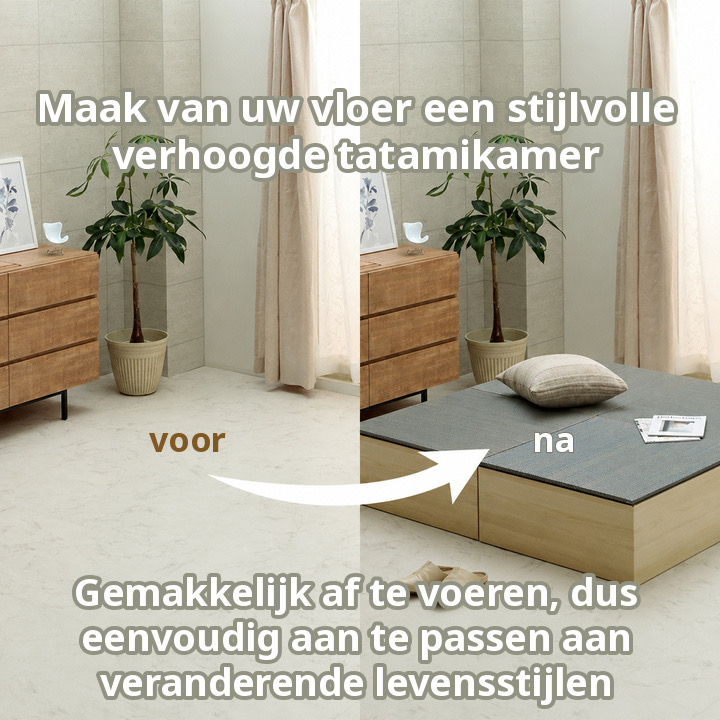Kartonnen verhoogd platform voor tatamimatten