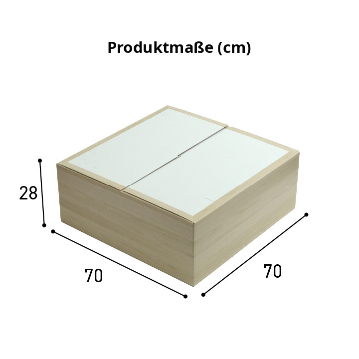 Erhöhtes Podest aus Karton für Tatami-Matten