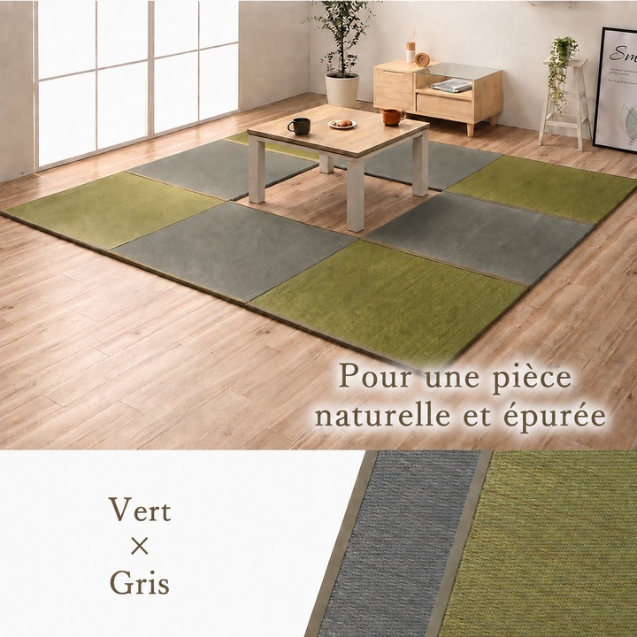 Rakkaru vert et gris pour une pièce épurée Rakkaru vert et gris pour une pièce épurée